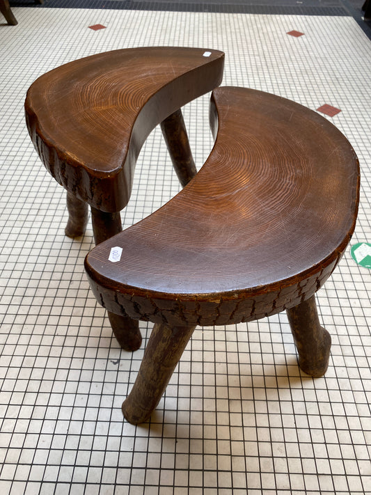 Rustic Crescent Stool