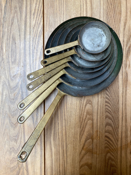 Set of Vintage French Copper Pans