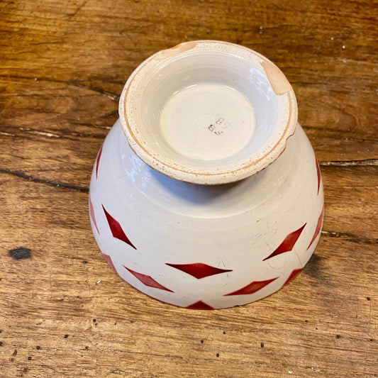 French Vintage Café Au Lait Bowl – Red Losange
