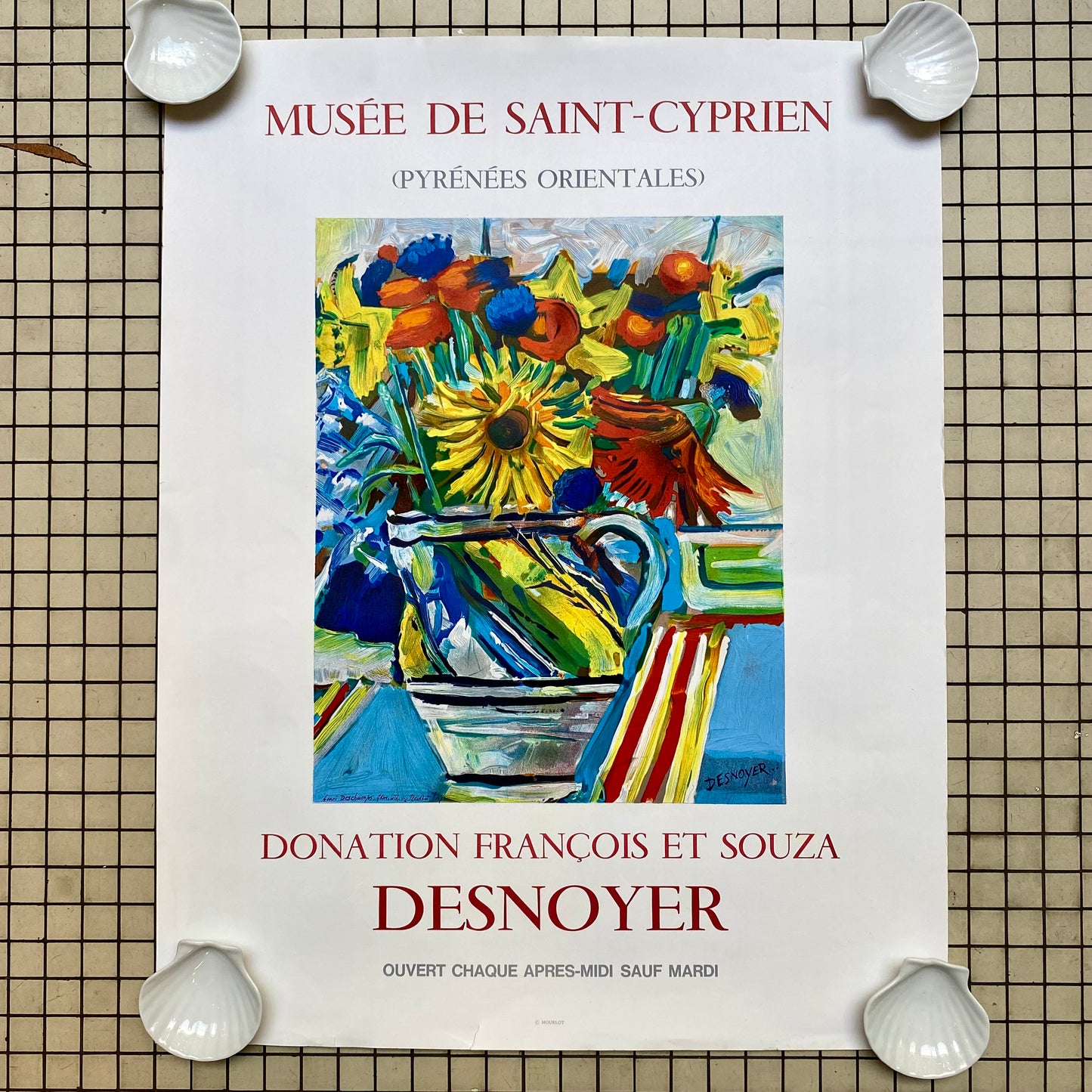 French Vintage François Desnoyer Museum Poster – 53 × 68 cm