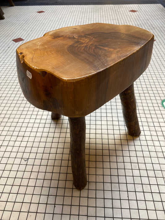 Brutalist Wooden Stool
