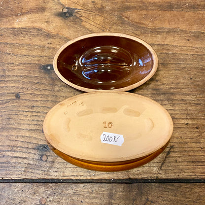 Vintage Fransk Terrin – Brun Glasyr
