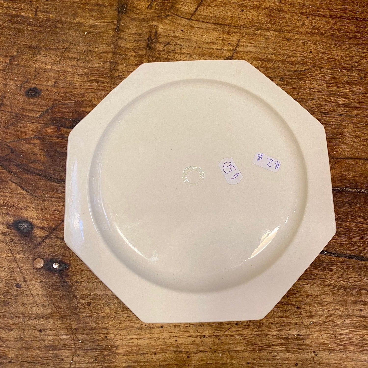 Creil & Montereau Pearled Dessert Plate – Antique French Porcelain