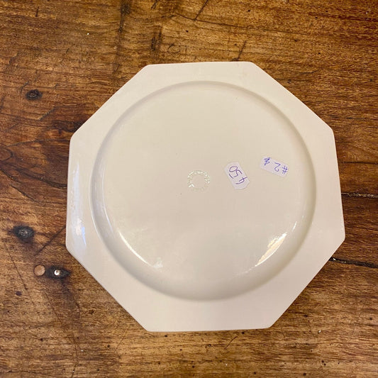 Creil & Montereau Pearled Dessert Plate – Antique French Porcelain
