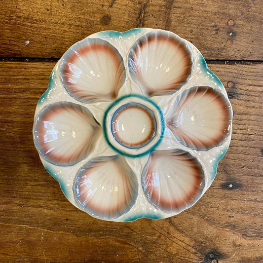 French oyster plate – Digoin Sarreguemines