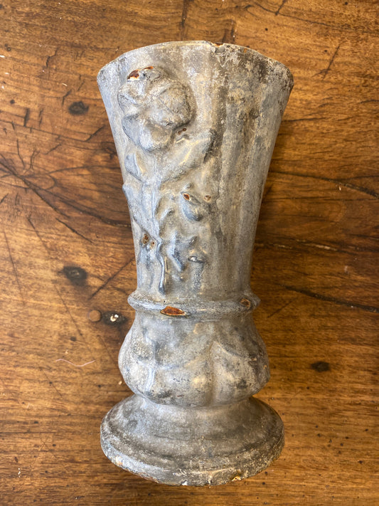 French Cast Metal Vase
