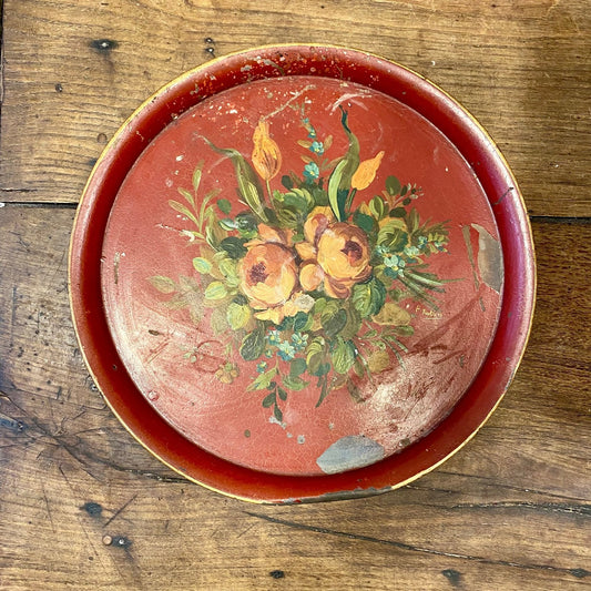 Vintage Hand-Painted Tole Tray