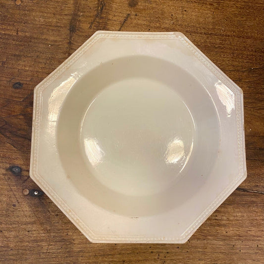 Creil & Montereau Pearled Soup Bowl – Antique French Porcelain