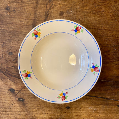 Vintage Gien “Nice” Soup Bowl Blue Floral