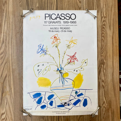 Vintage Picasso Utställningsaffisch – Museu Picasso Barcelona 1983