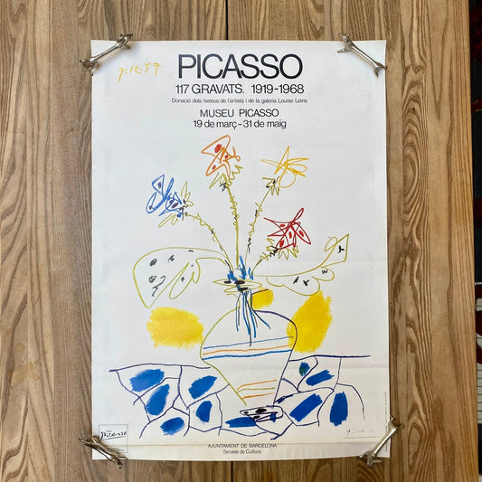 Vintage Picasso Museu Picasso Exhibition Poster – Barcelona 1983