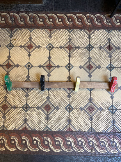 Vintage French Wooden Coat Rack
