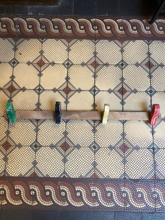 Vintage French Wooden Coat Rack