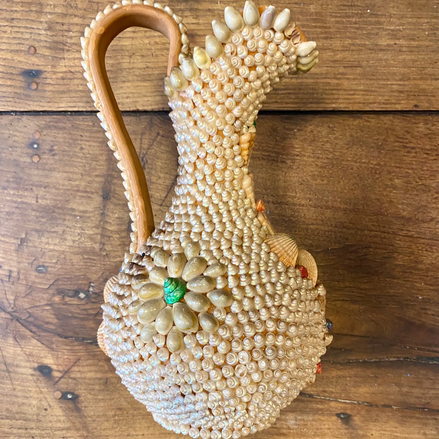Vintage Shellwork Pitcher – 33 cm