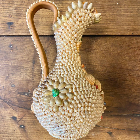 Vintage Shellwork Pitcher – 33 cm