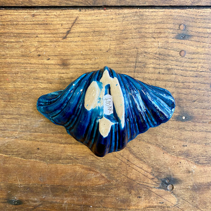 French Vintage Blue Shell Bowl – 19 cm