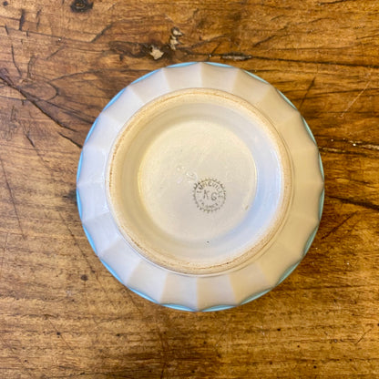 Vintage French Lunéville Café au Lait Bowl – Blue & White