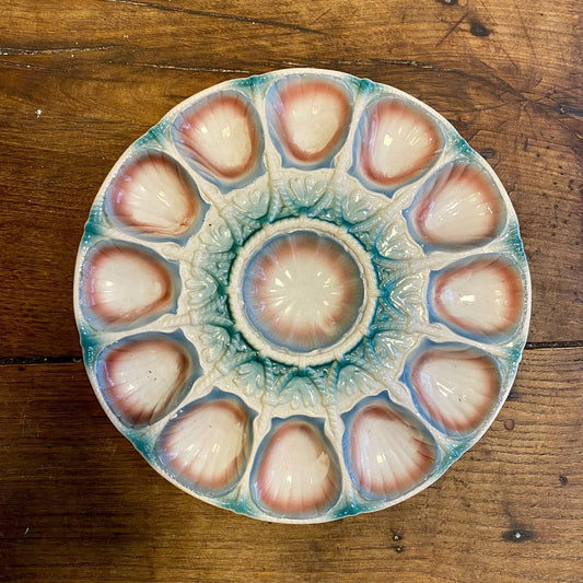 French oyster plate – Digoin Sarreguemines