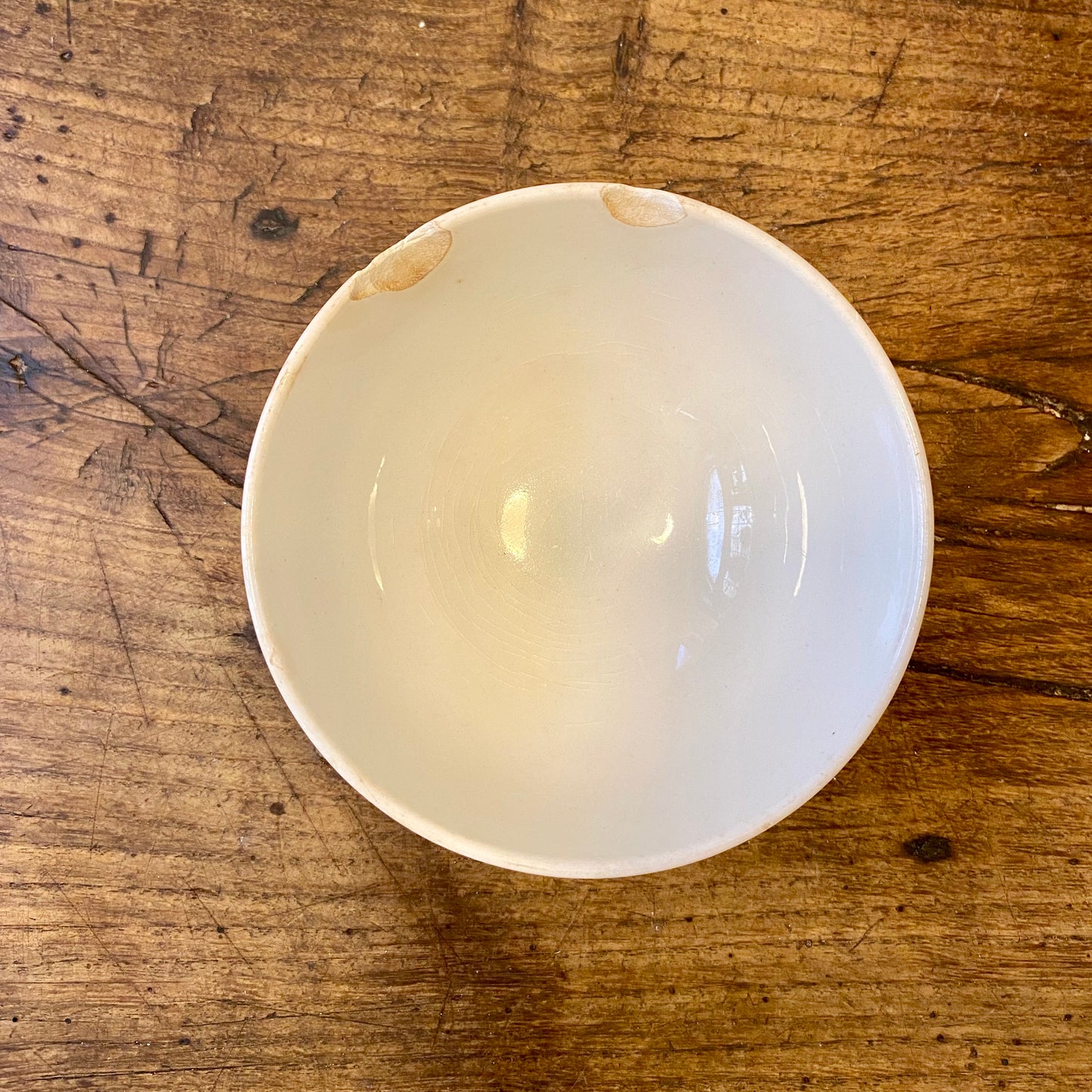 Vintage French Café au Lait Bowl – Red & Green Floral