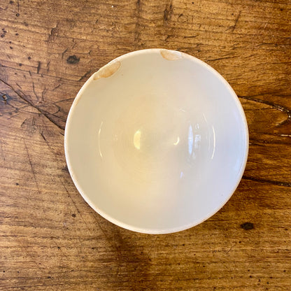 Vintage French Café au Lait Bowl – Red & Green Floral