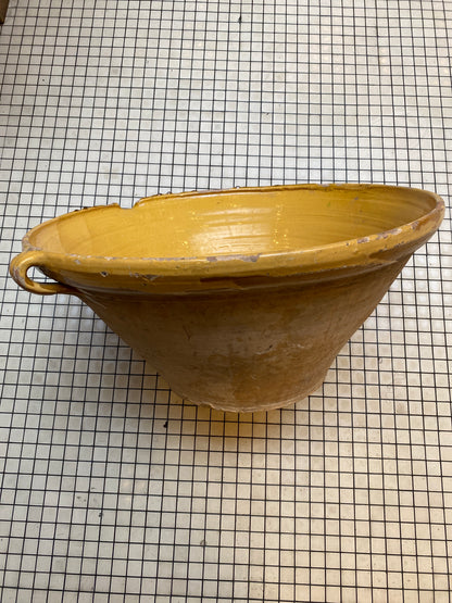 Large Antique Provençal Confit Bowl