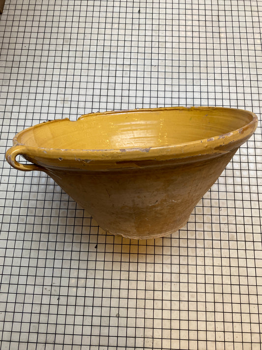 Large Antique Provençal Confit Bowl