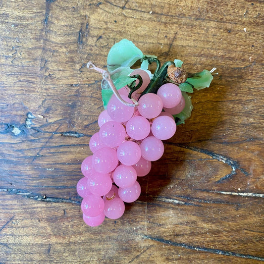 French Vintage Pink Decorative Grape Cluster – 13 cm