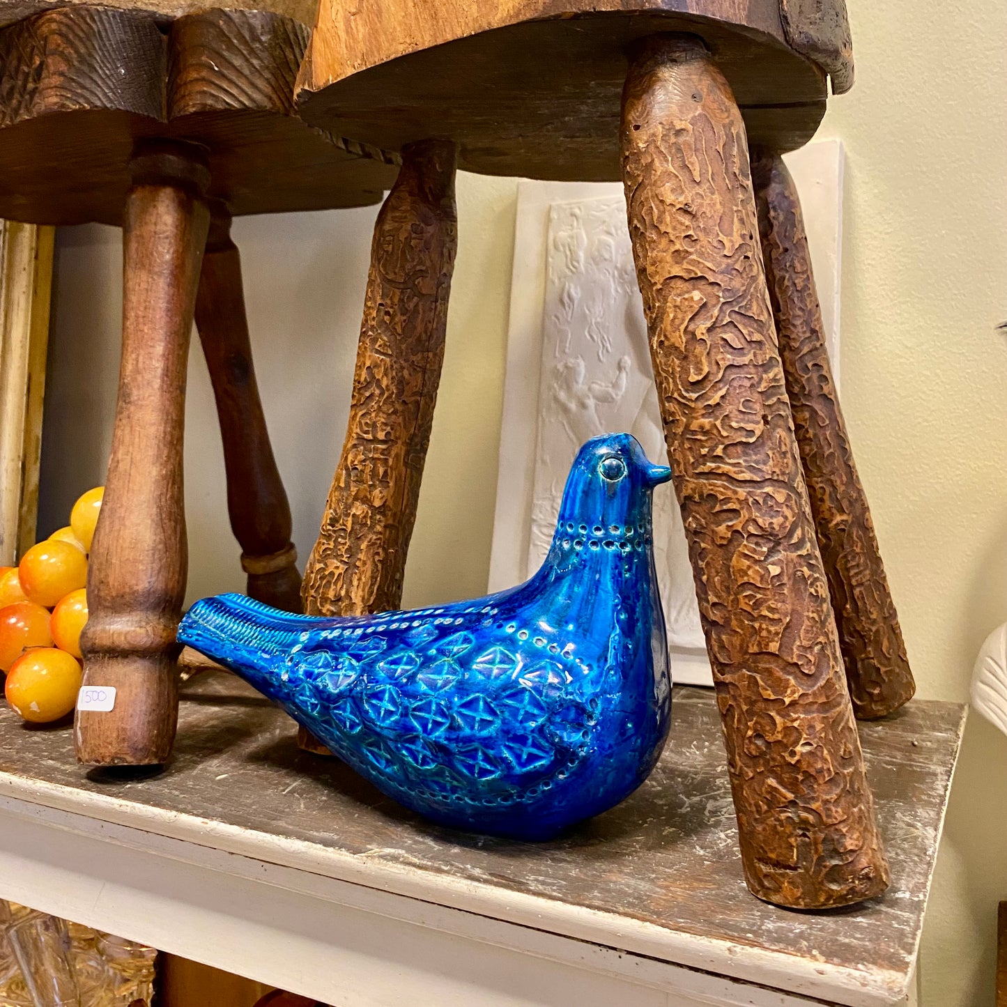 Bitossi Rimini Blu Ceramic Bird Sculpture – Italy