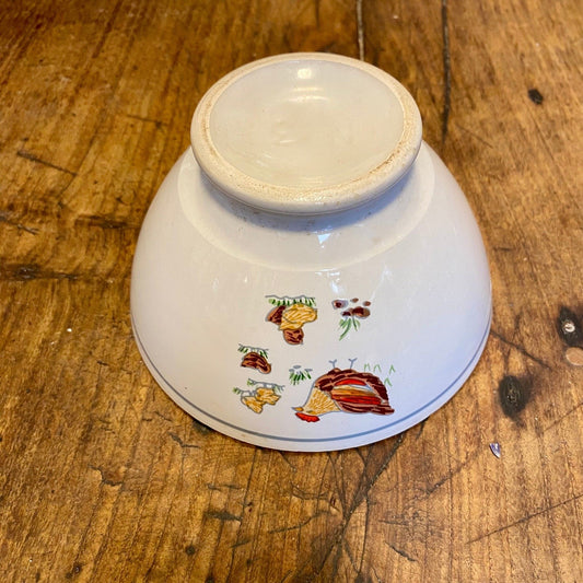 French Vintage Café Au Lait Bowl - Hen