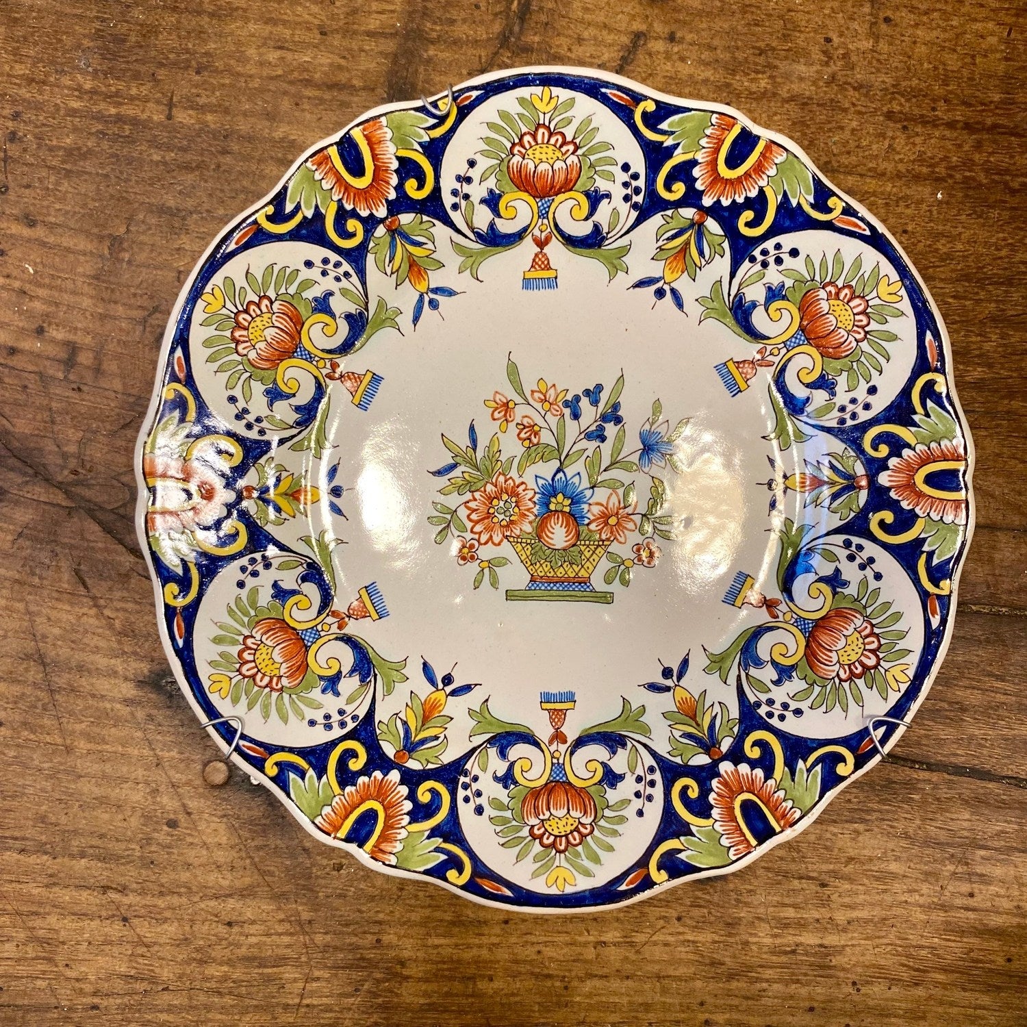 Vintage French Faïence Wall Plate