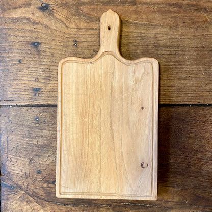 Vintage French Wooden Cutting Board – Carved Edge