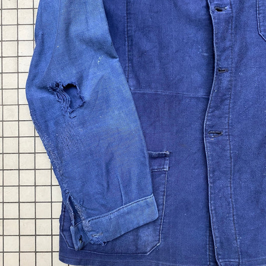 French Vintage Work Jacket – Distressed – Size S