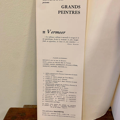 Inside page of the Vermeer booklet with the series list and issue number 22