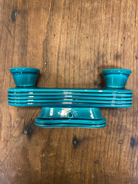 Mid-Century Turquoise Candleholder