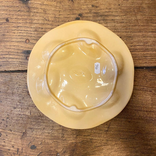 Vintage French Oyster Plate – Yellow & Green