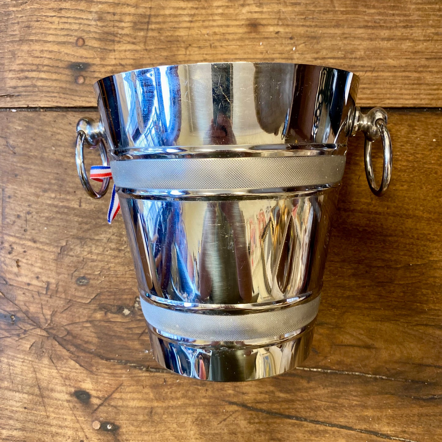 Vintage French Champagne Bucket – Silver Tone