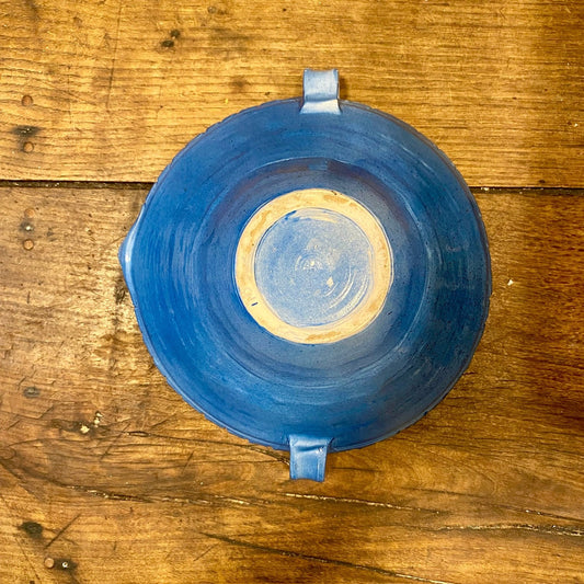 Vintage Blue Glazed Mixing Bowl