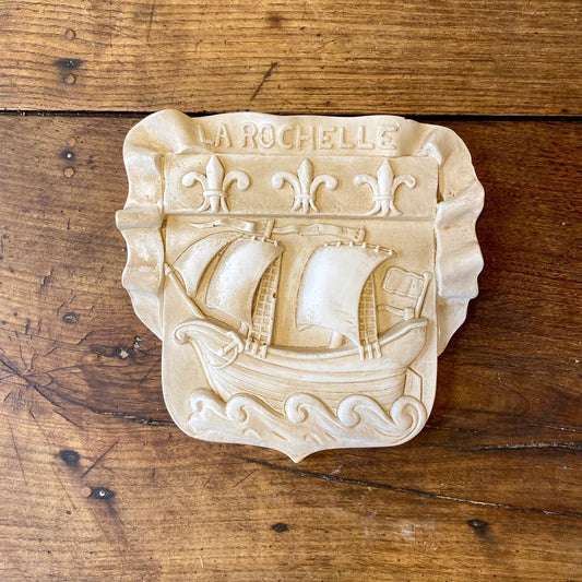 French Vintage La Rochelle Wall Plaque – 28 × 28 cm