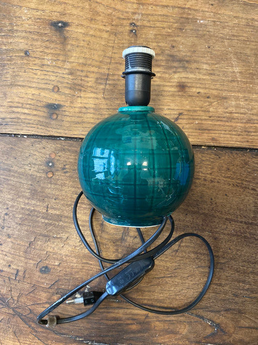 Vintage Green Globe Table Lamp
