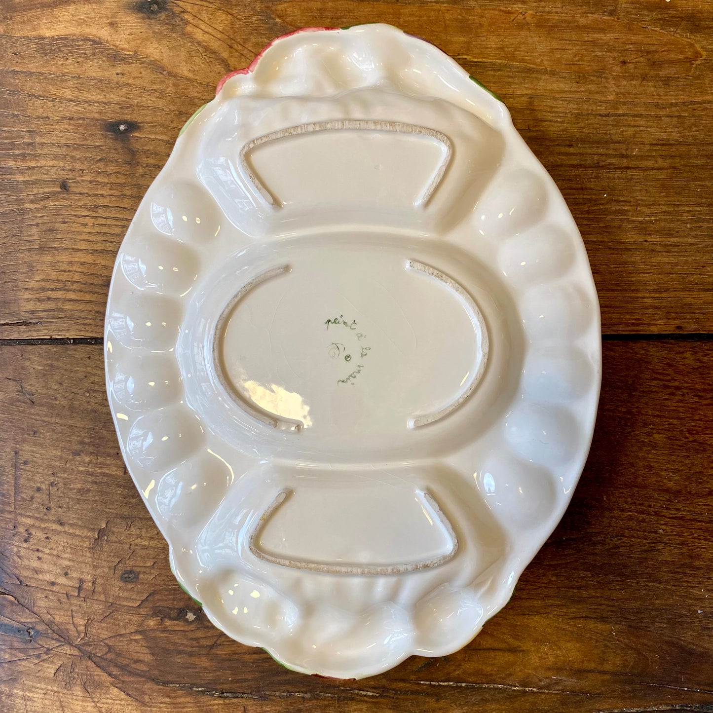 French Vintage Grand Aïoli Serving Plate – 47 × 35 cm