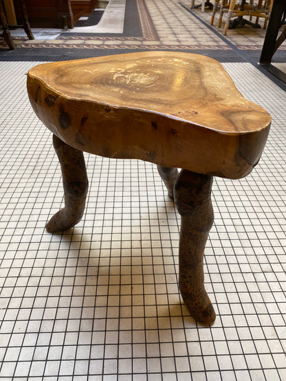 Brutalist Wooden Stool