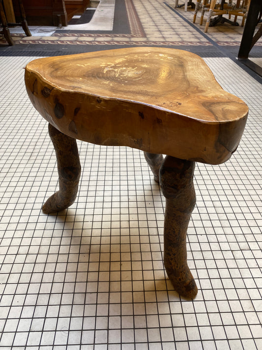 Brutalist Wooden Stool