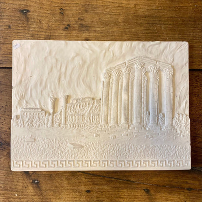 French plaster wall relief