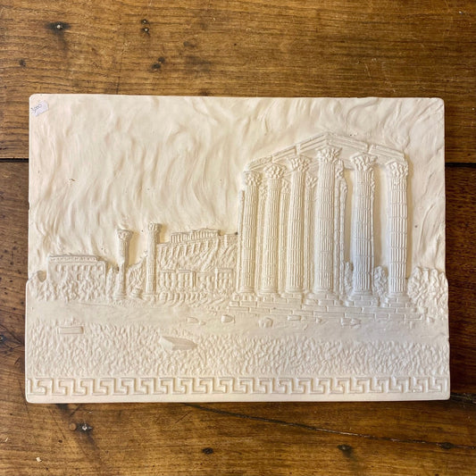 French plaster wall relief