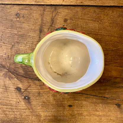 Vintage Strawberry Majolica Pitcher – 18 cm
