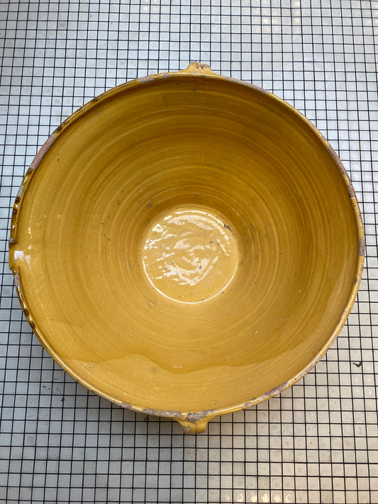 Large Antique Provençal Confit Bowl