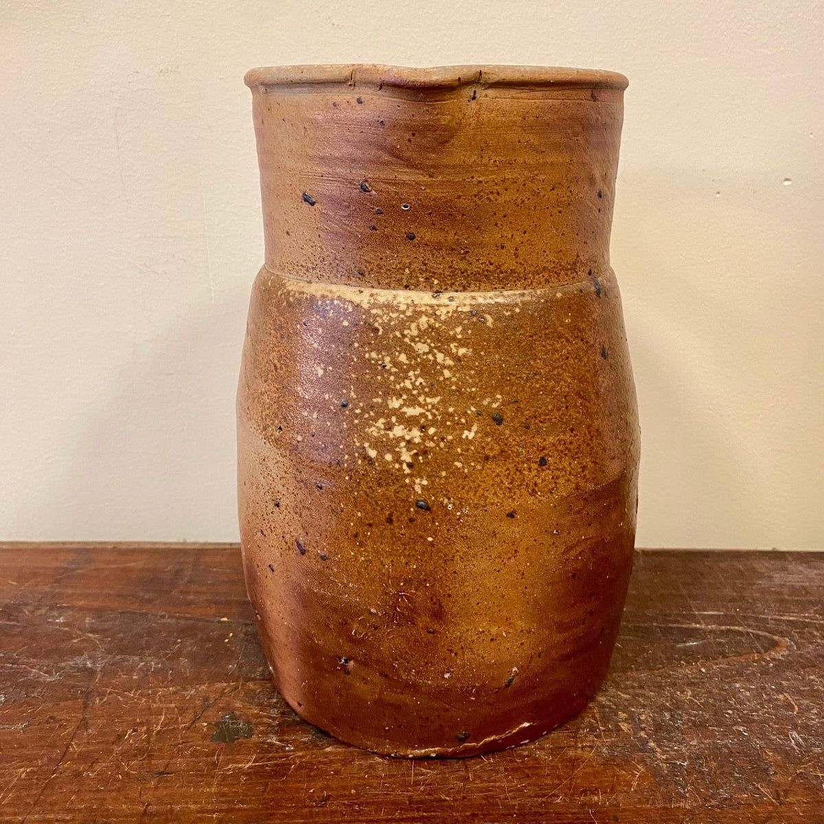 Vintage French Stoneware Farm Pitcher
