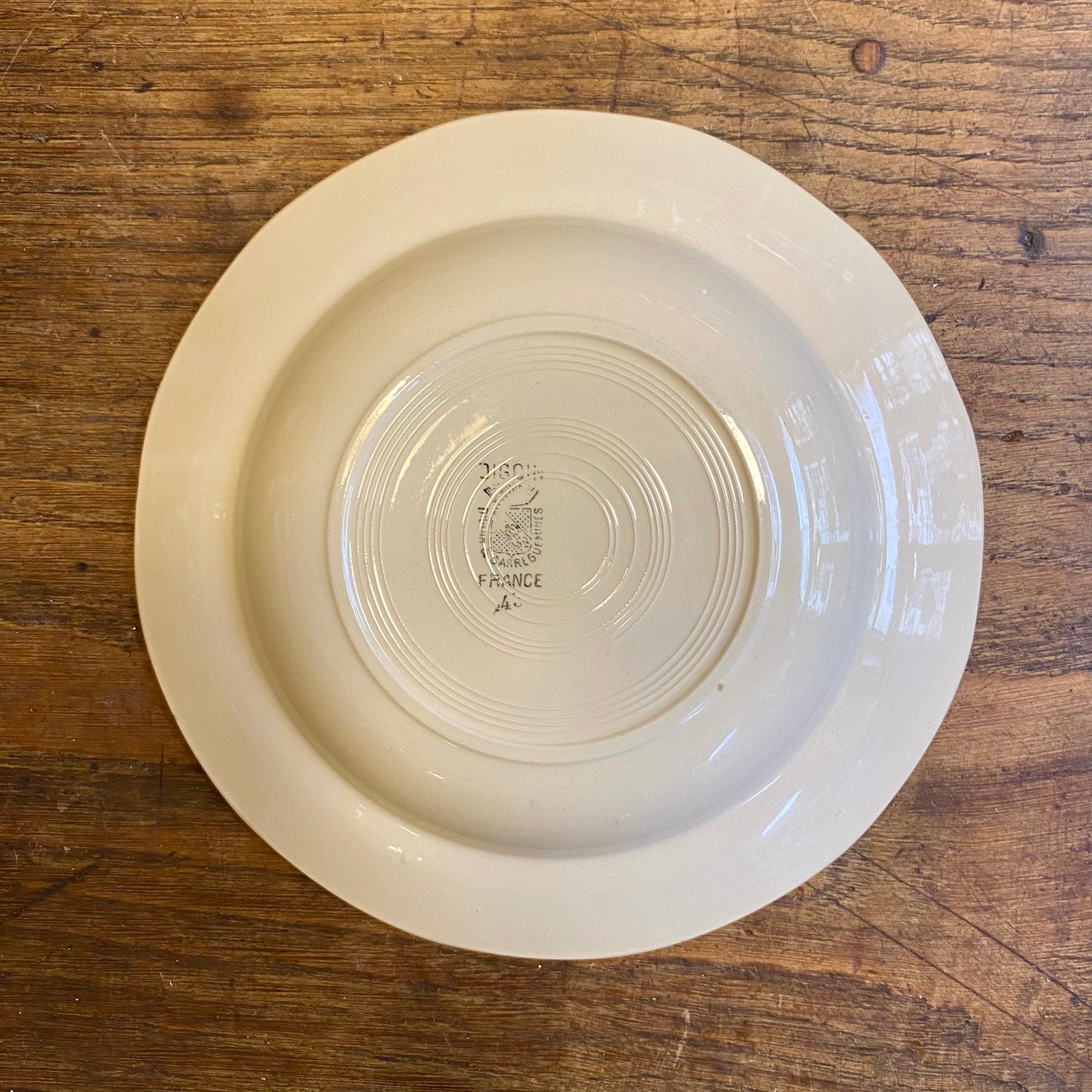 Vintage Digoin Sarreguemines Shallow Bowl – Blue Rose