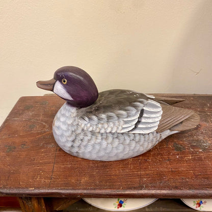 Vintage Painted Wooden Duck