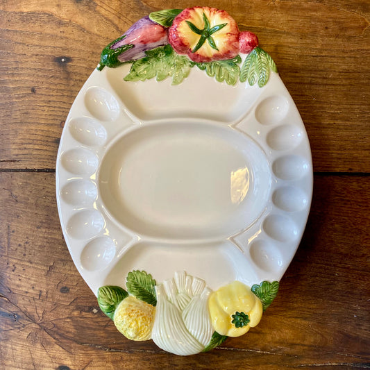 French Vintage Grand Aïoli Serving Plate – 47 × 35 cm